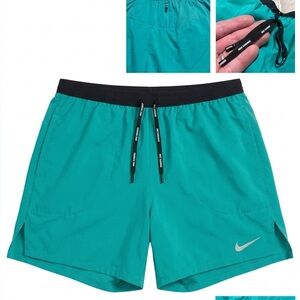 Nike 5” Teal 2-in-1 Compression Running Shorts with Liner